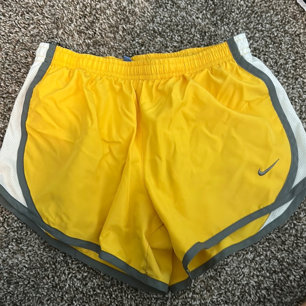 Nike kids yellow shorts